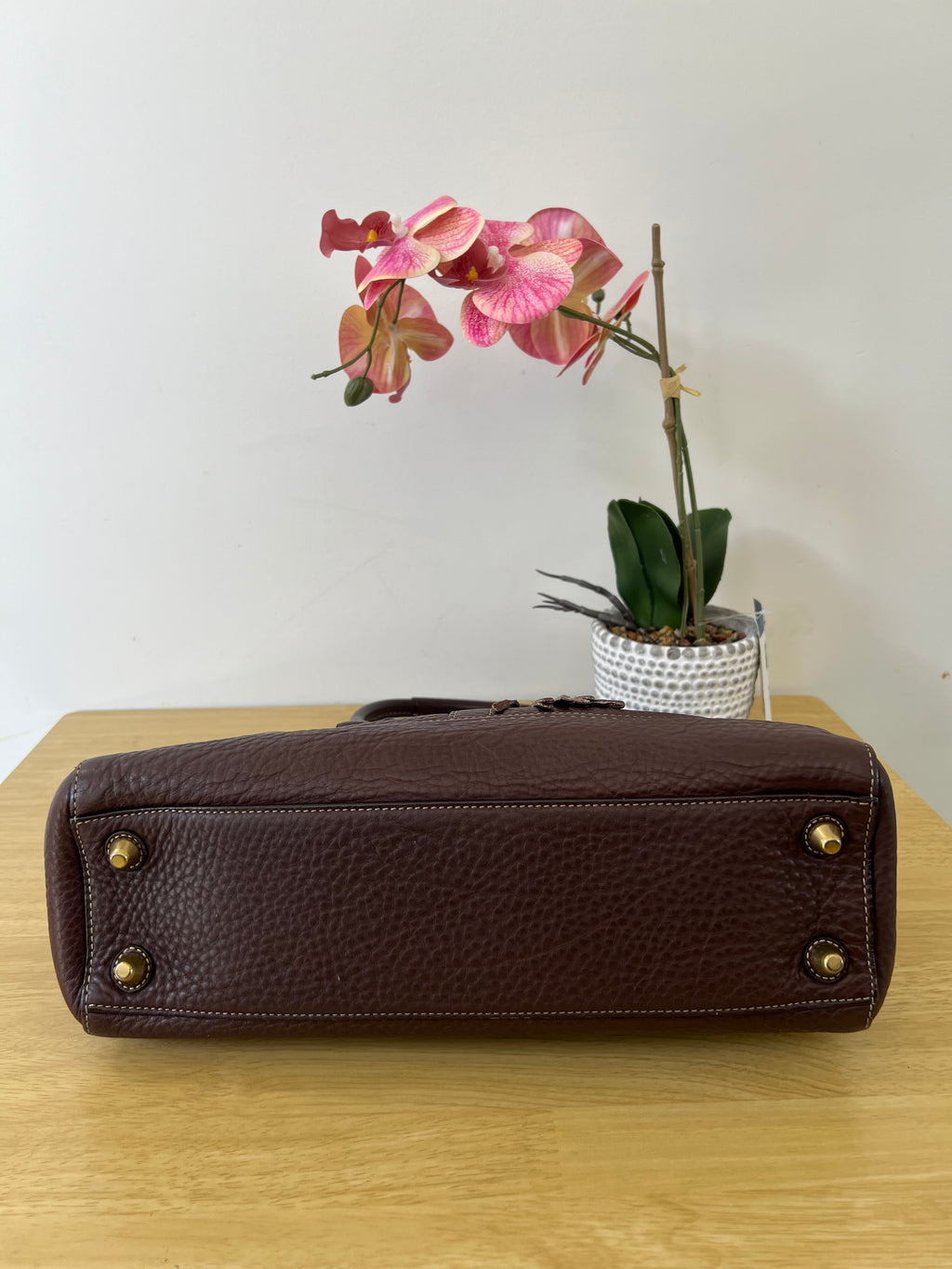 Coach Hamptons Leather Shoulder Bag