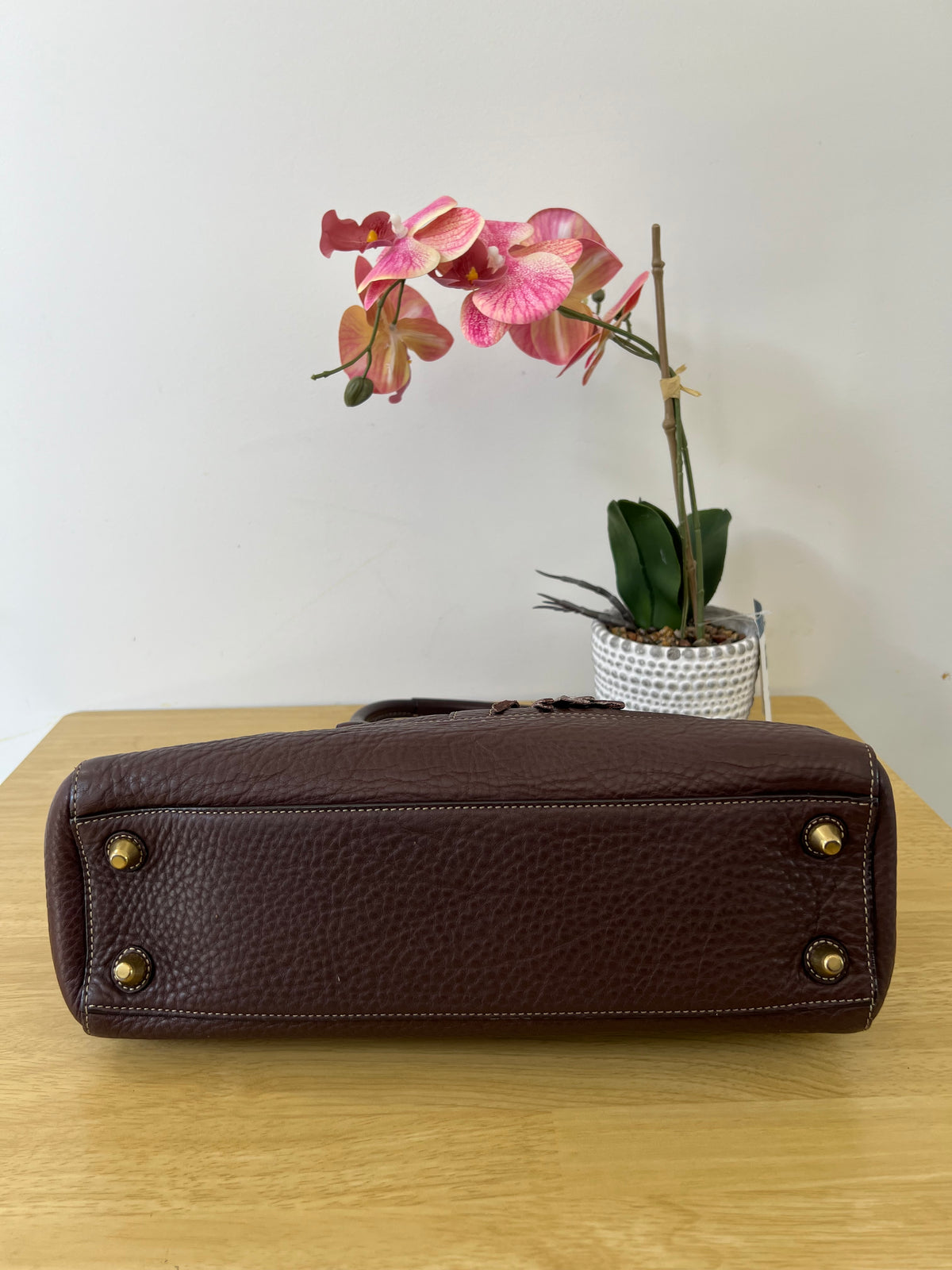 Coach Hamptons Leather Shoulder Bag