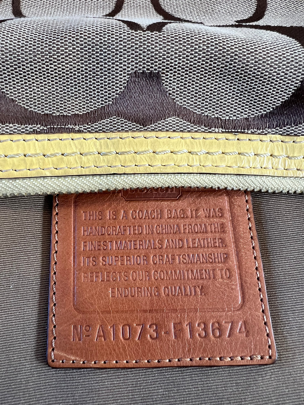 Coach Signature Stripe Hobo/Crossbody Bag