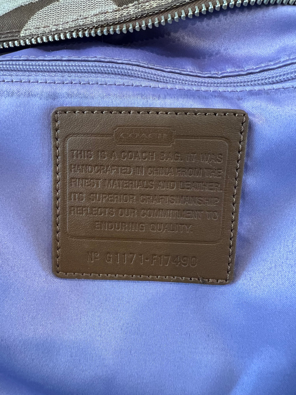 Coach Signature Canvas Hobo Crossbody Bag