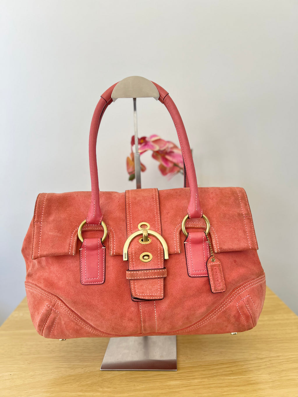 Coach Vintage Soho Suede Flap Handbag