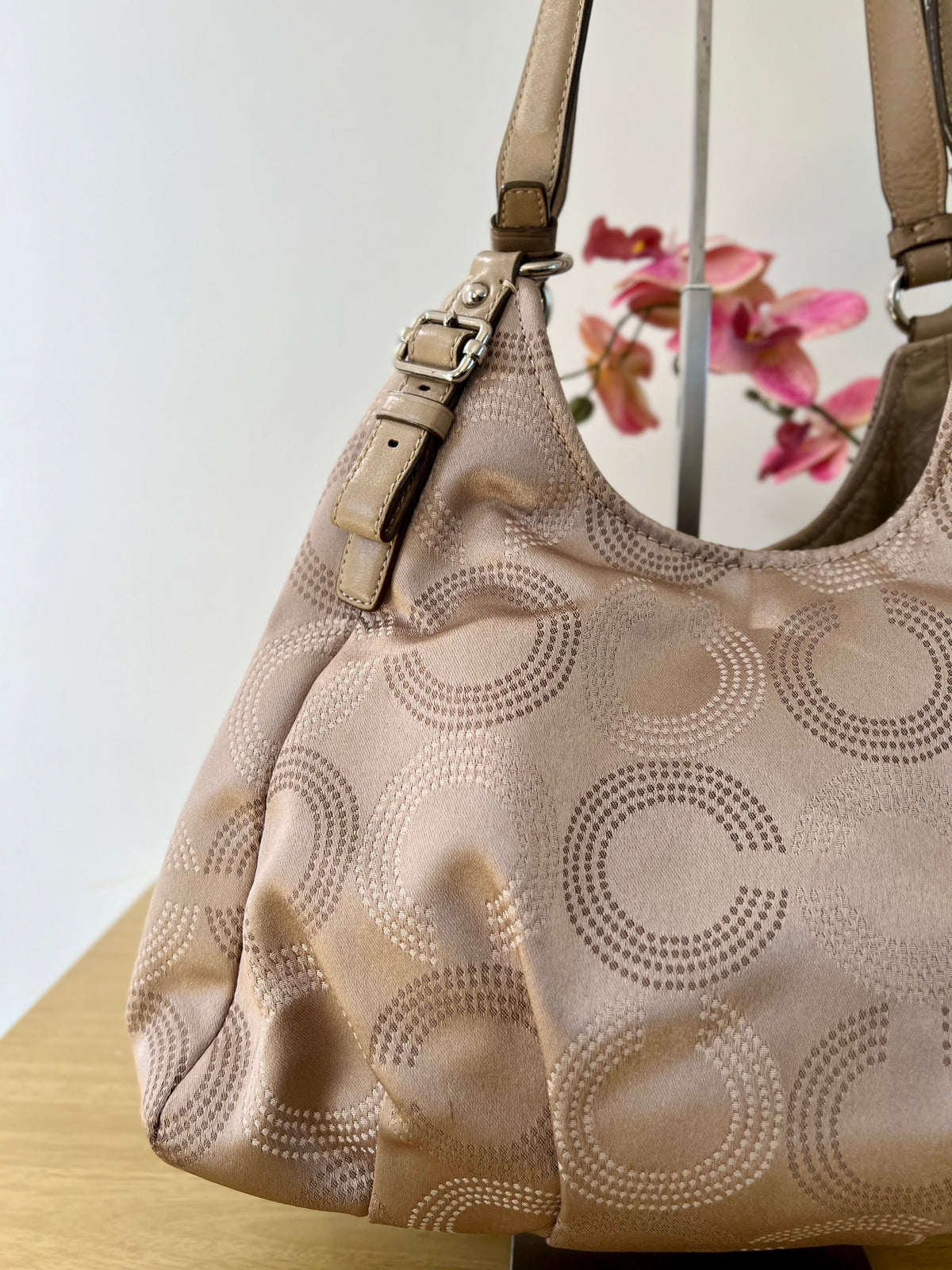 Coach Madison Dotted Op Art Hobo Bag