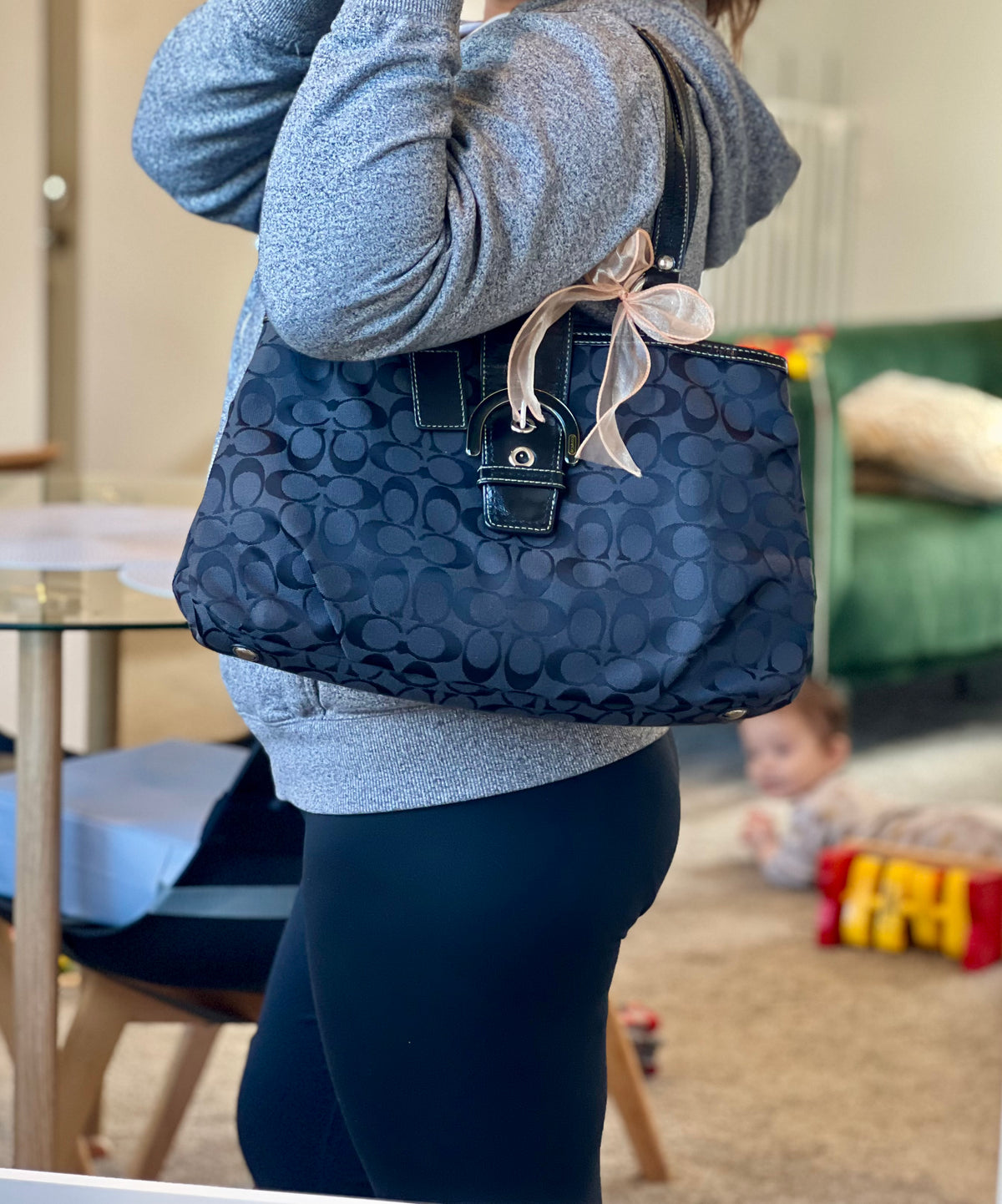Coach Soholynn Signature C Canvas Tote Bag