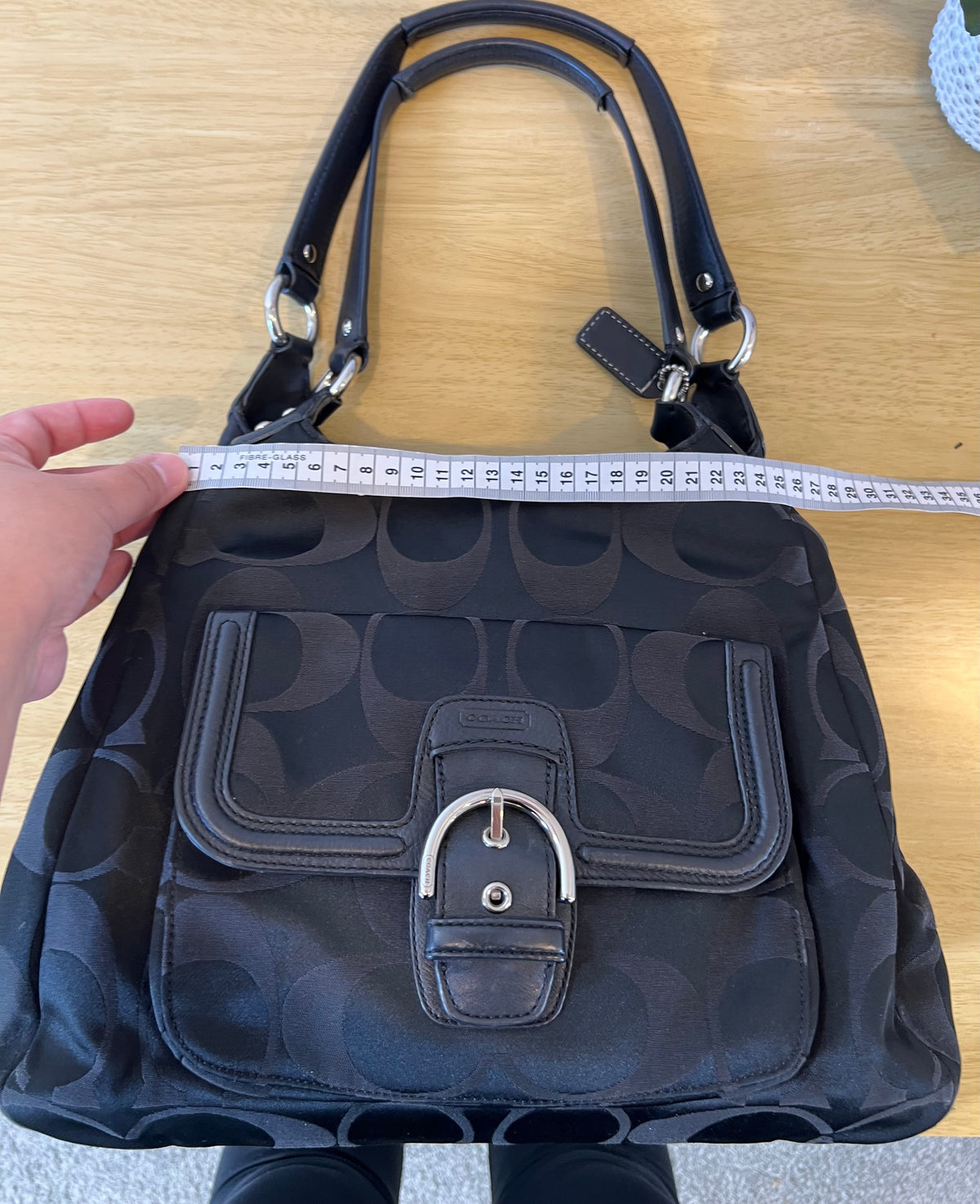 Coach Campbell Signature Bag in Black