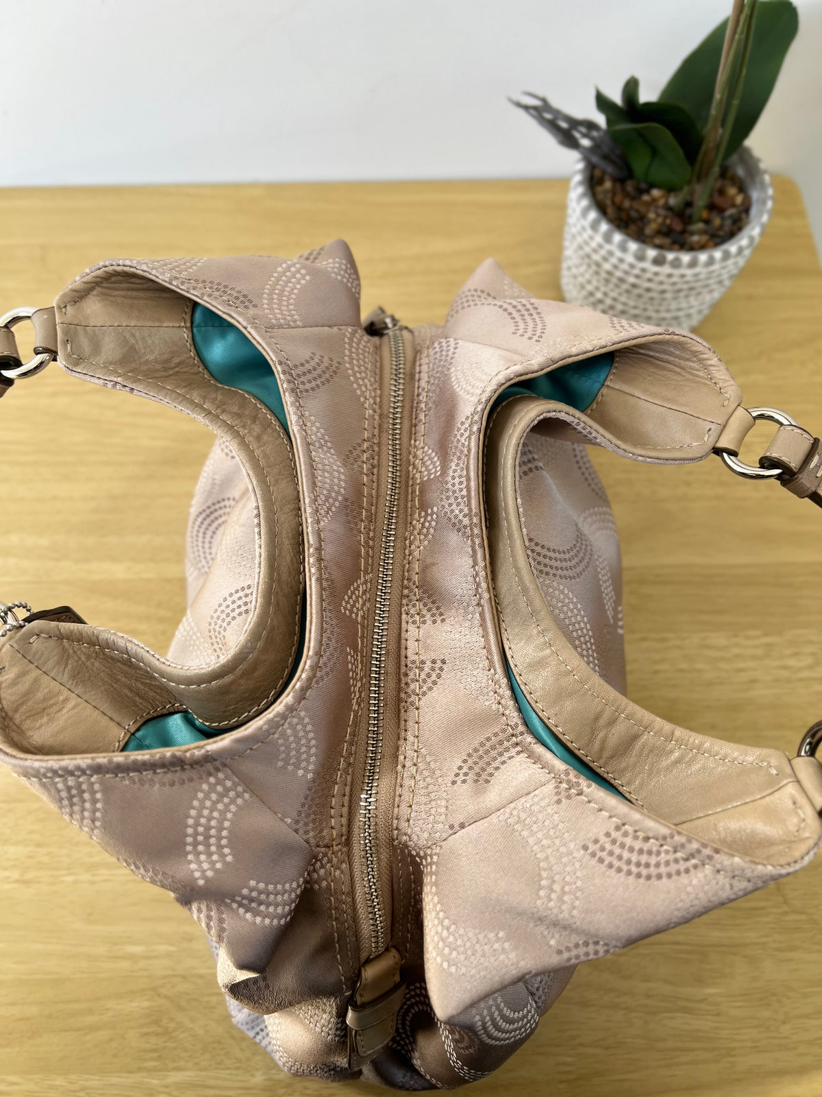 Coach Madison Dotted Op Art Hobo Bag