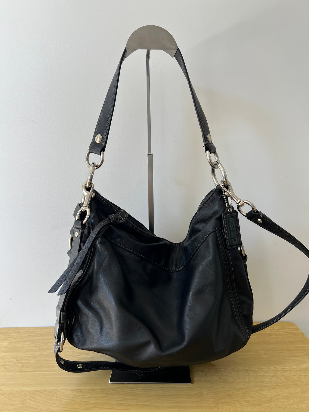 Coach Zoe Black Leather Bag