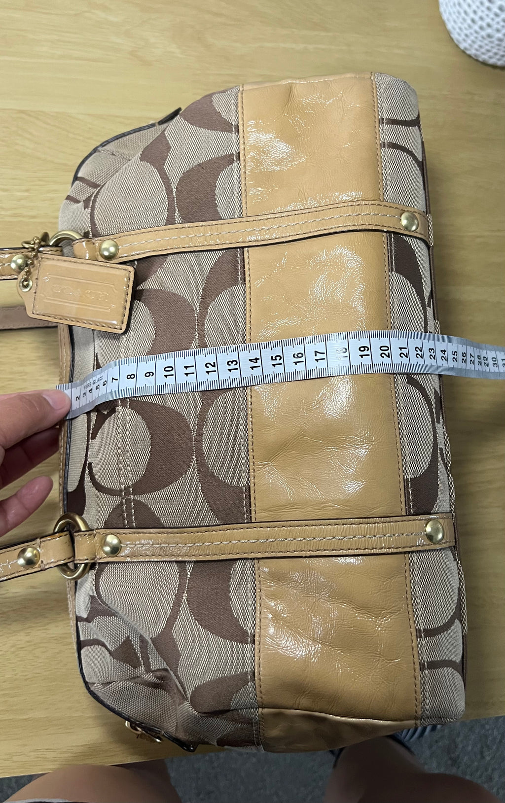 Coach Signature Canvas Satchel Shoulder Bag