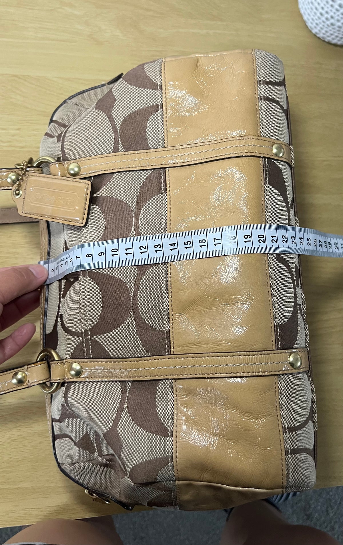 Coach Signature Canvas Satchel Shoulder Bag