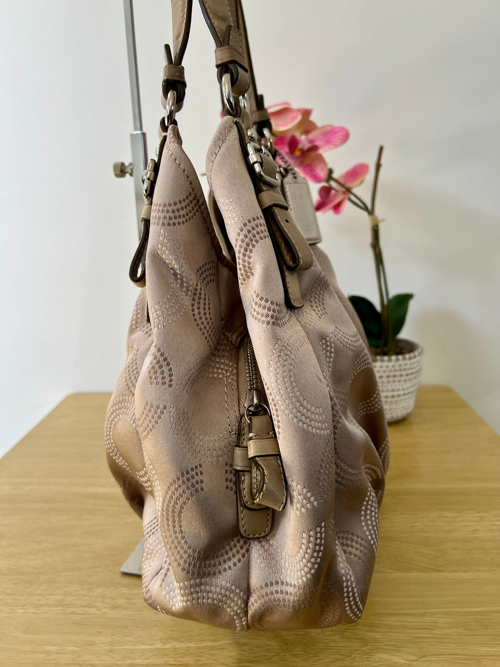 Coach Madison Dotted Op Art Hobo Bag