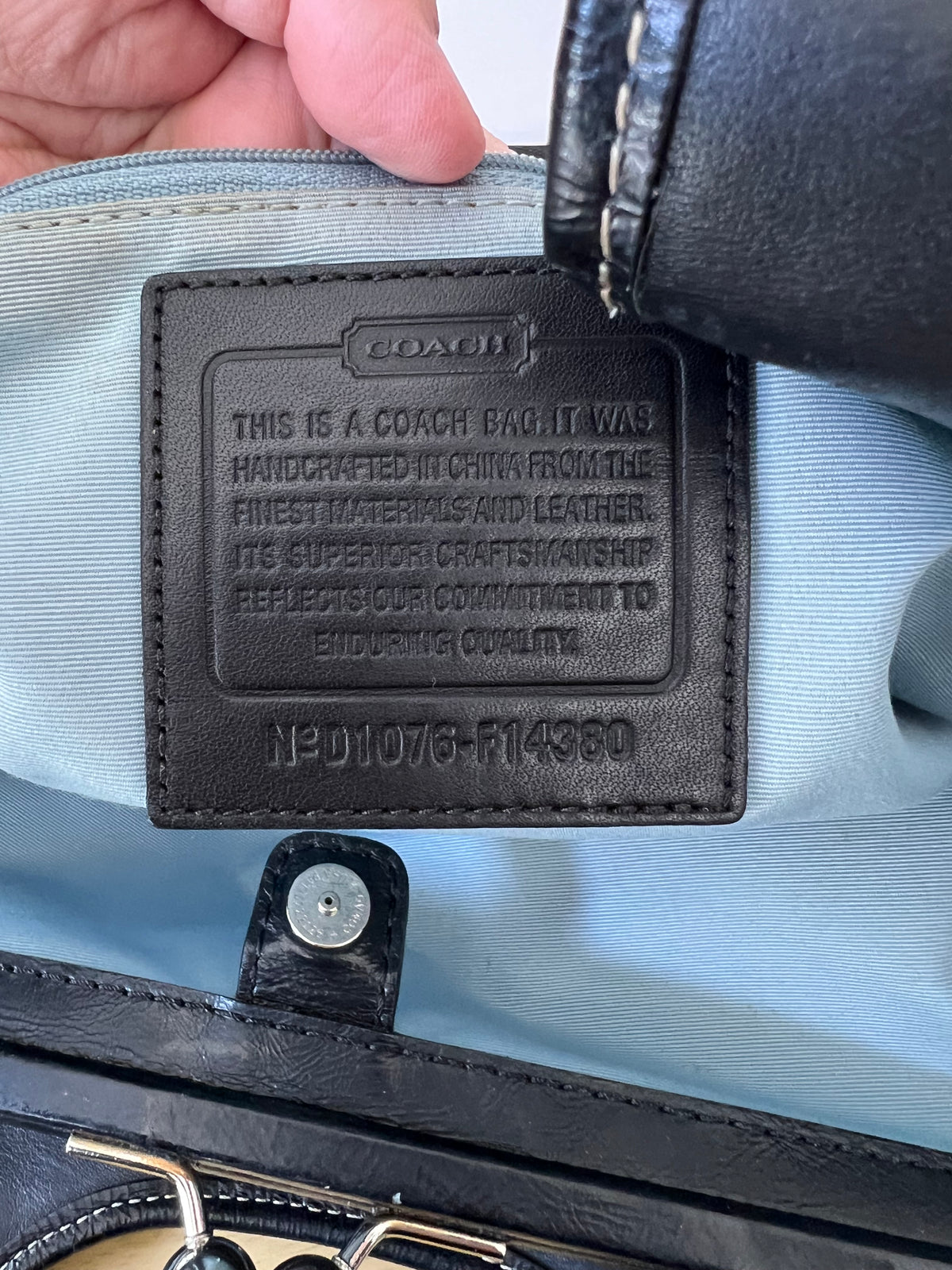 Coach Ergo Kisslock Signature Pleated Bag