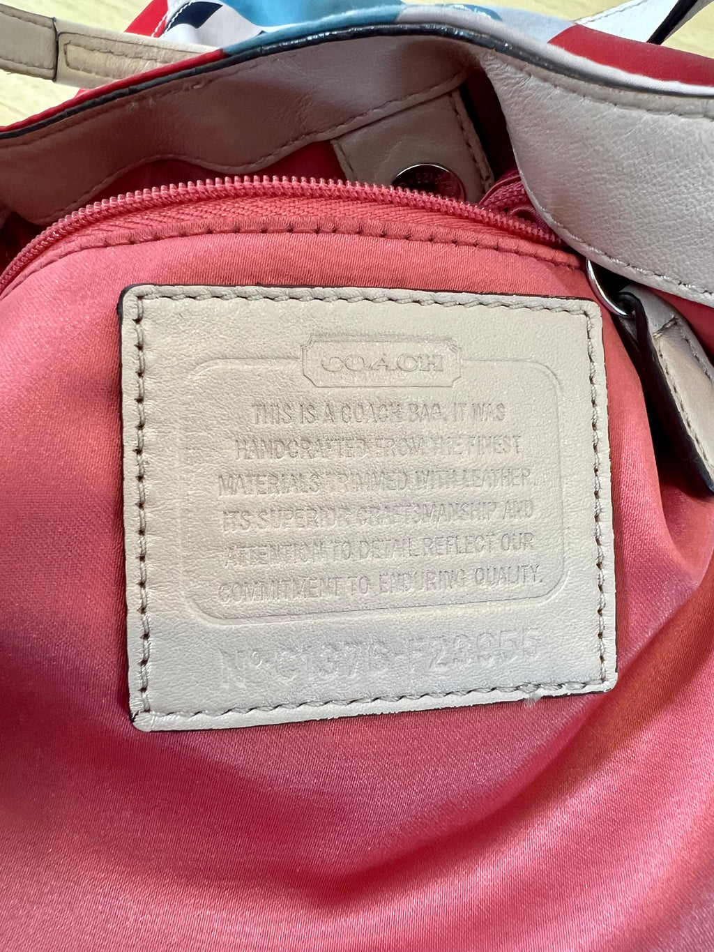 Coach Madison Scarf Graphic Op Art Shoulder Bag