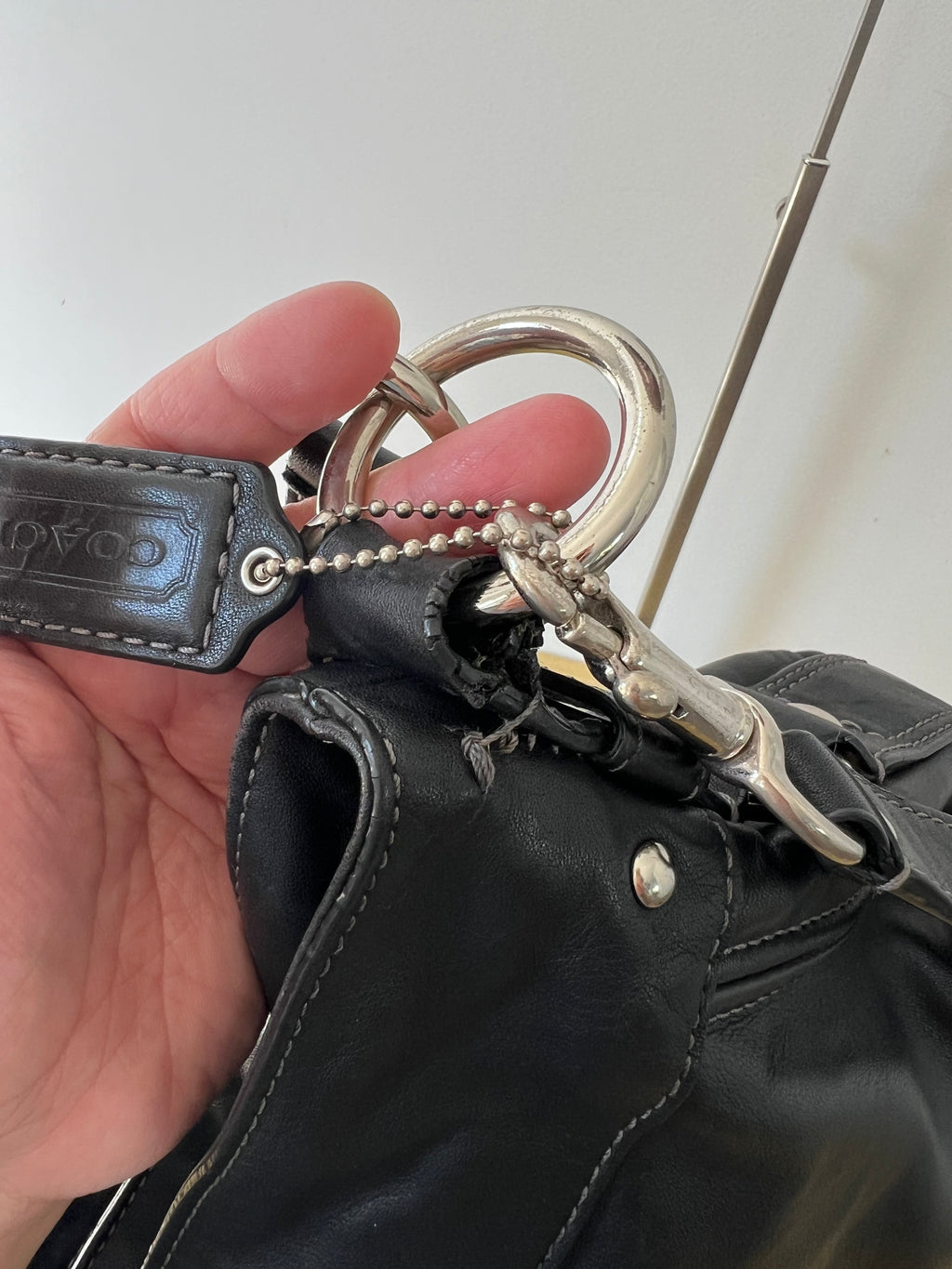 Coach Zoe Black Leather Bag