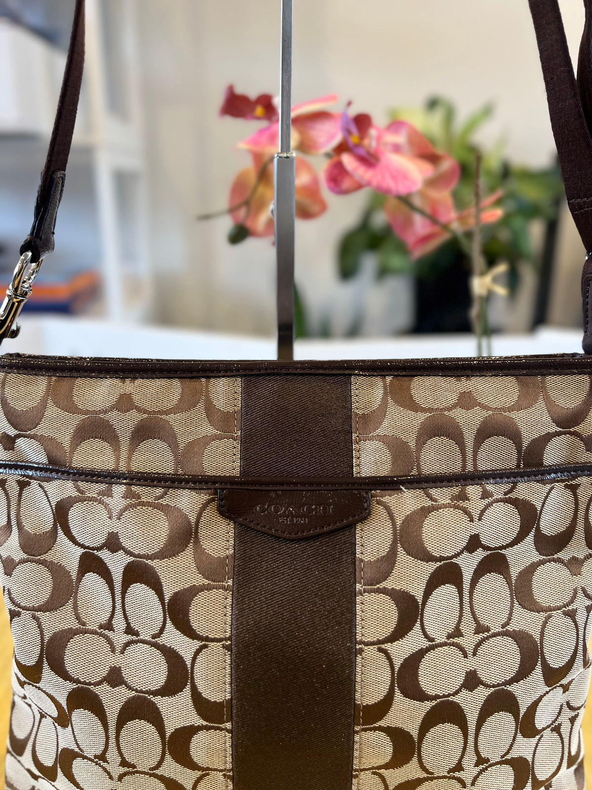 Coach Heritage Stripe Swingpack Crossbody Bag