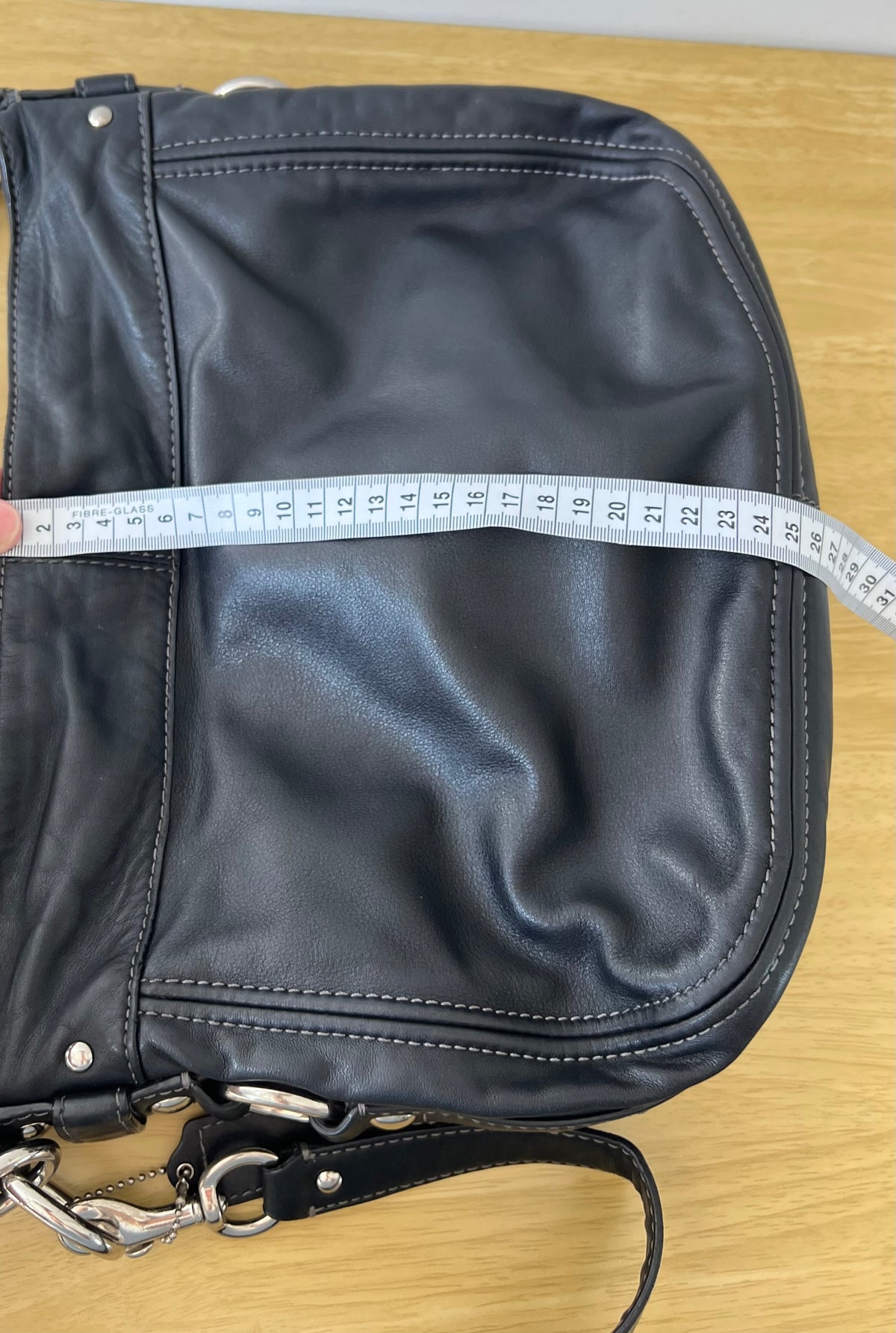 Coach Zoe Black Leather Bag