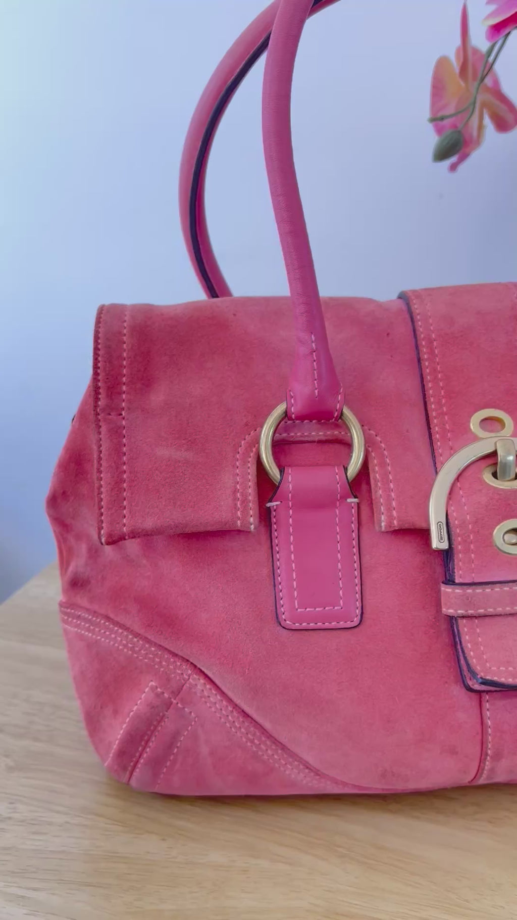 Coach Vintage Soho Suede Flap Handbag